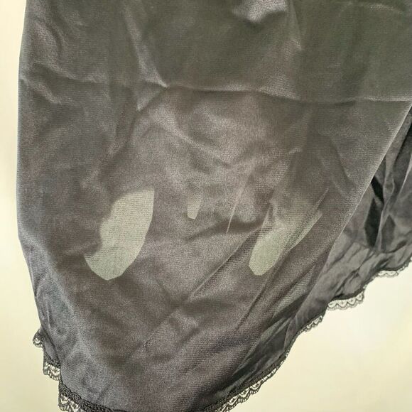 Vintage Vassarette Slip Skirt Women's Medium 22" Black Pull On Elastic Waist - Picture 3 of 6